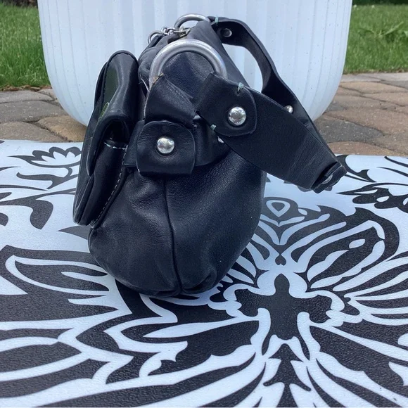 EUC Vintage Y2K Juicy Couture Rare Black Leather Gorgeous Bag - Picture 3 of 7